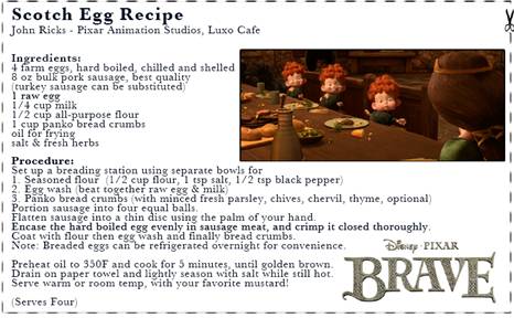 "Egg Dish" "Recipes" "BRAVE" "Disney Pixar"