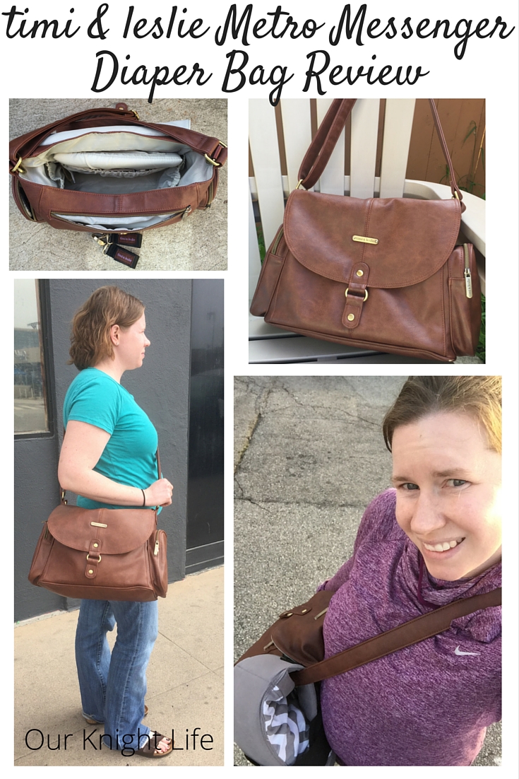 timi&leslie Metro Messenger Diaper Bag Review with Cloth Diapers